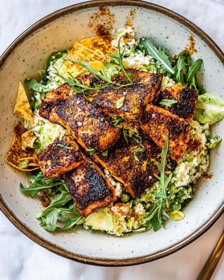 Homemade Blackened Salmon Caesar Salad. recipe photo