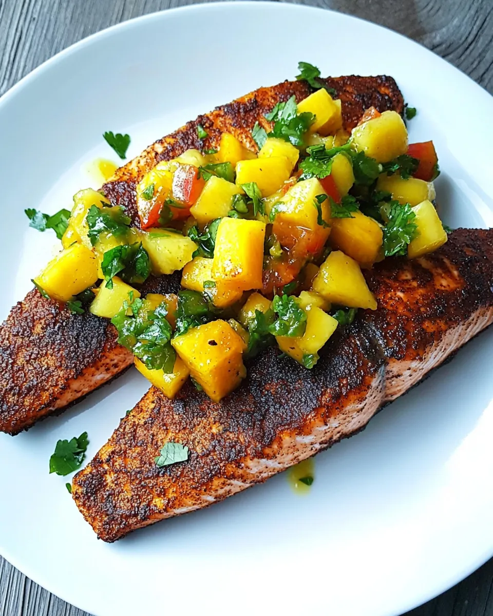 Easy Blackened Salmon with Mango Salsa recipe photo