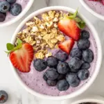 Homemade Blueberry Cottage Cheese Smoothie Bowls recipe photo