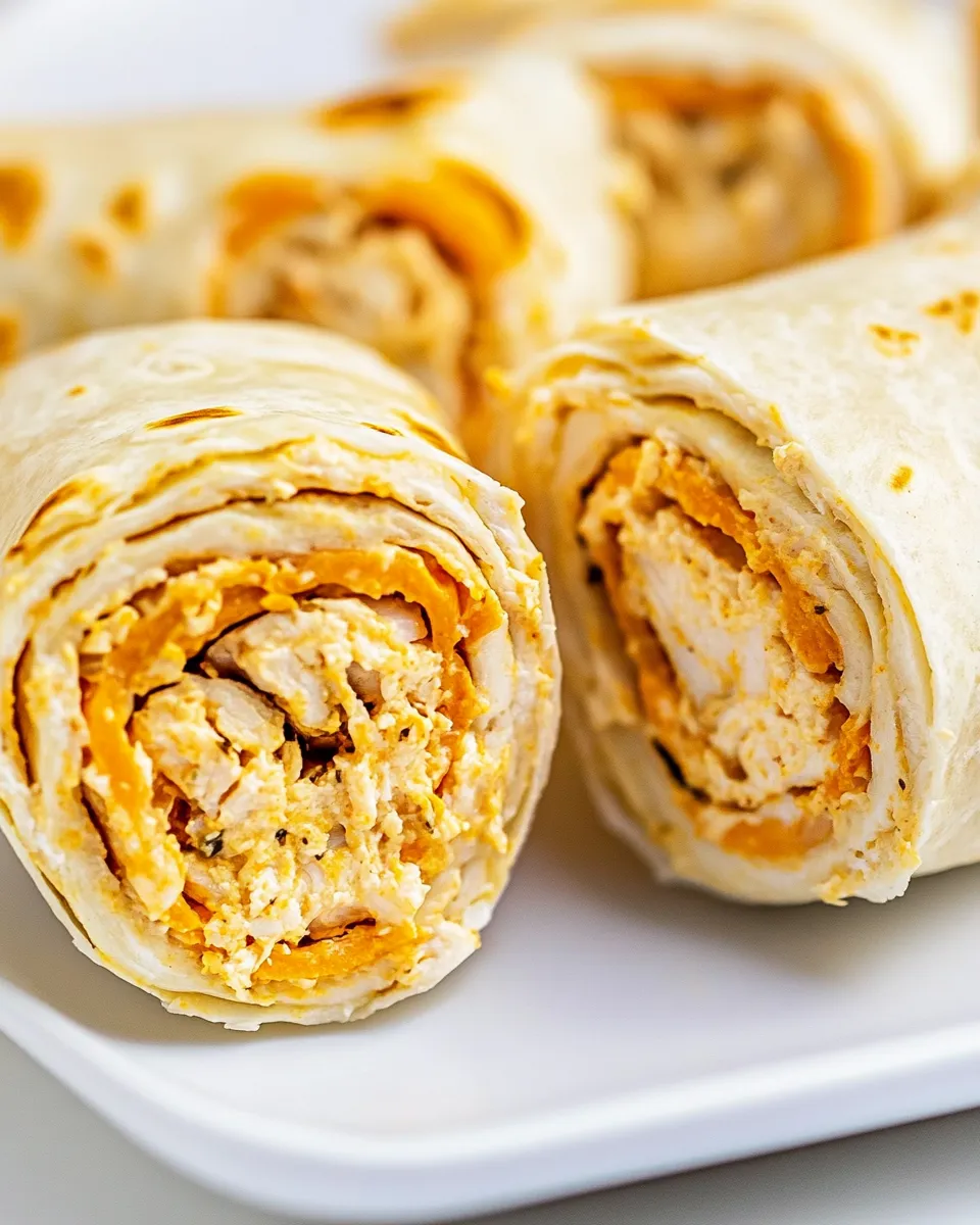 Delicious Buffalo Chicken Pinwheels shot