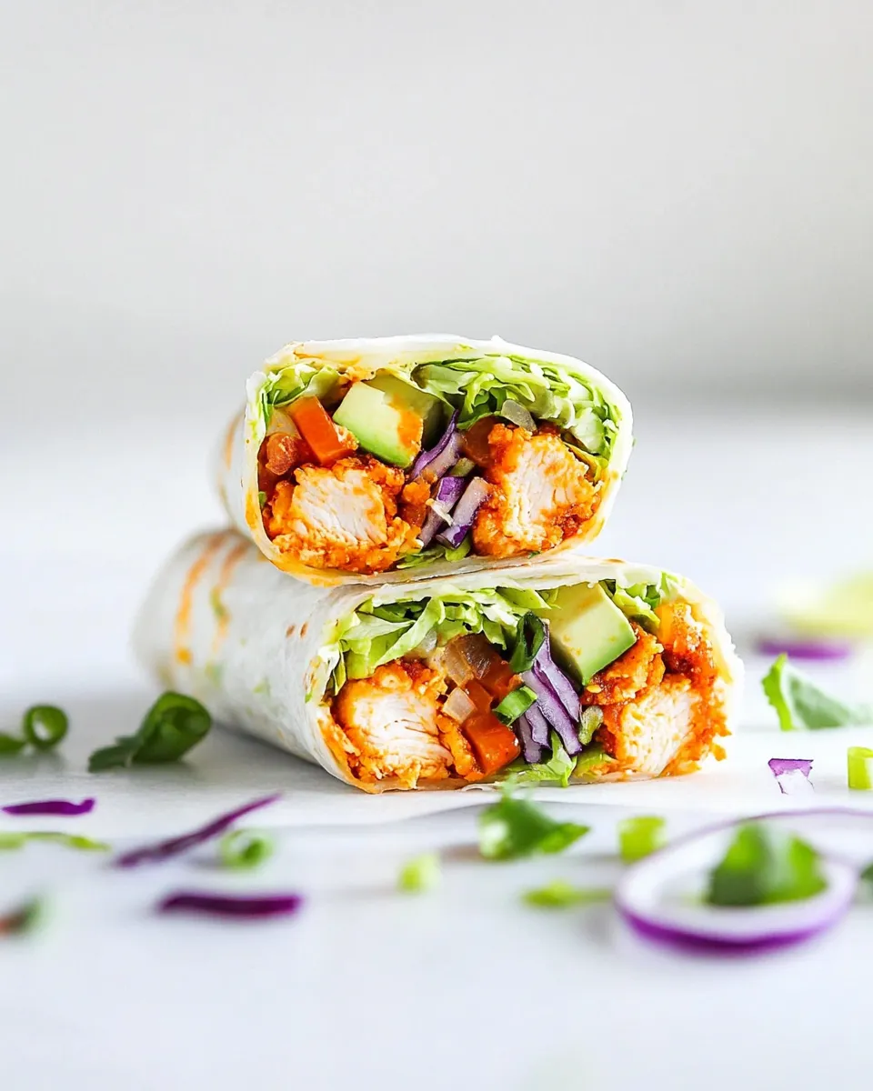 Delicious Buffalo Chicken Wrap Recipe plate image