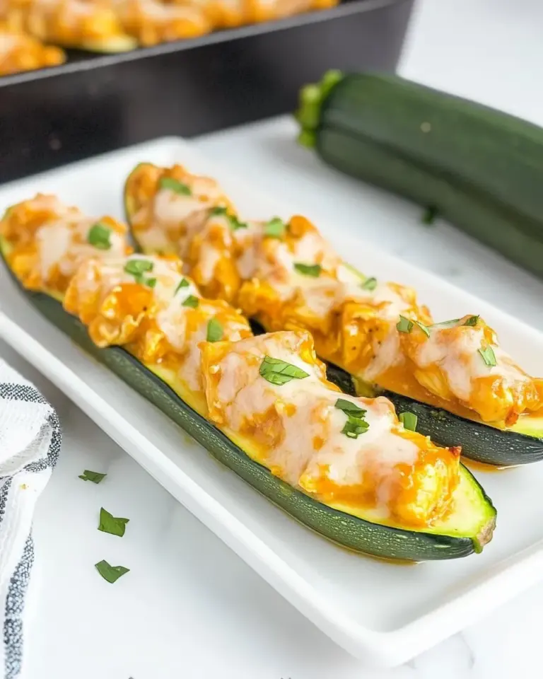 Homemade Buffalo Chicken Zucchini Boats photo