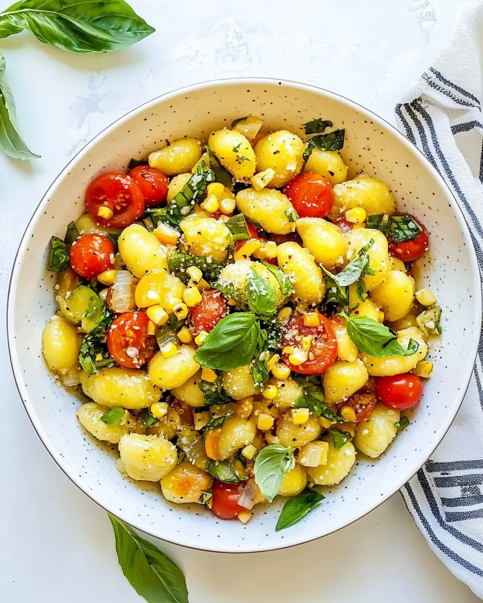 Delicious Butter Parmesan Gnocchi with Squash, Corn & Tomatoes dish photo