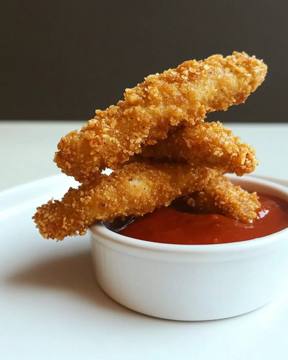 Easy Buttermilk Almond Crusted Chicken Fingers. recipe image