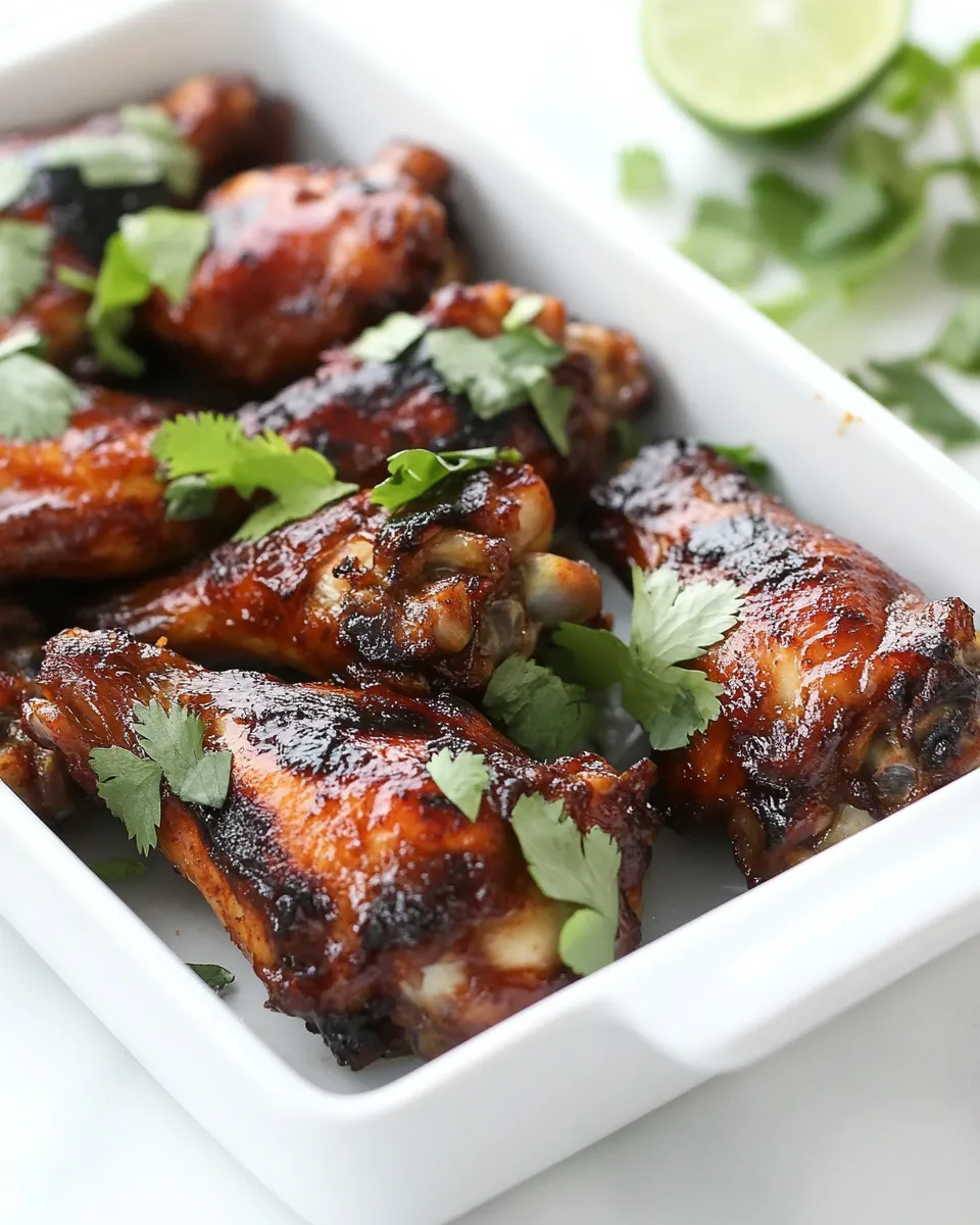 Delicious Buttermilk Southwestern Chicken Wings food shot