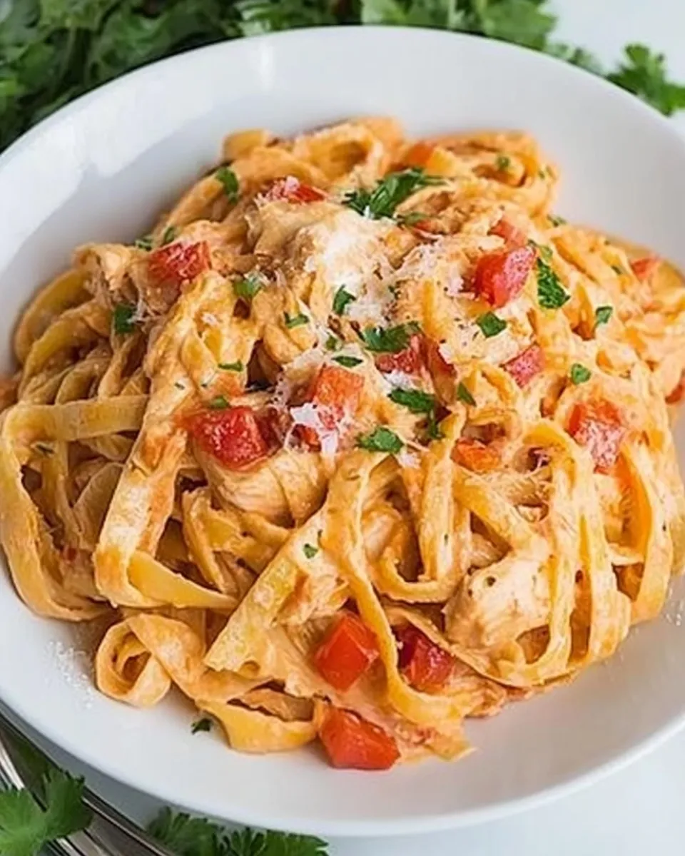 homemade CHICKEN FETTUCCINE photo