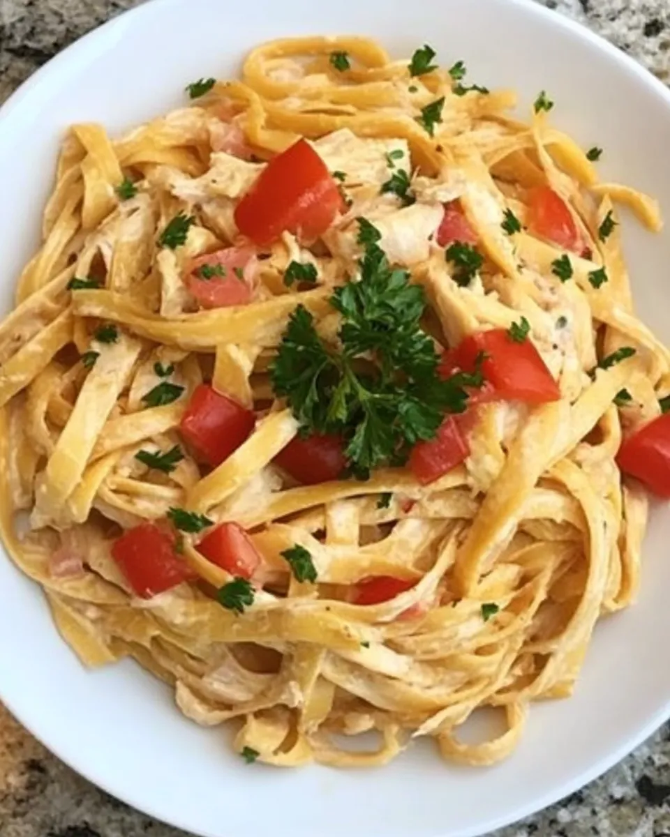 easy CHICKEN FETTUCCINE recipe photo