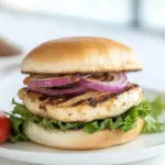 Homemade Caesar Grilled Chicken Burger photo