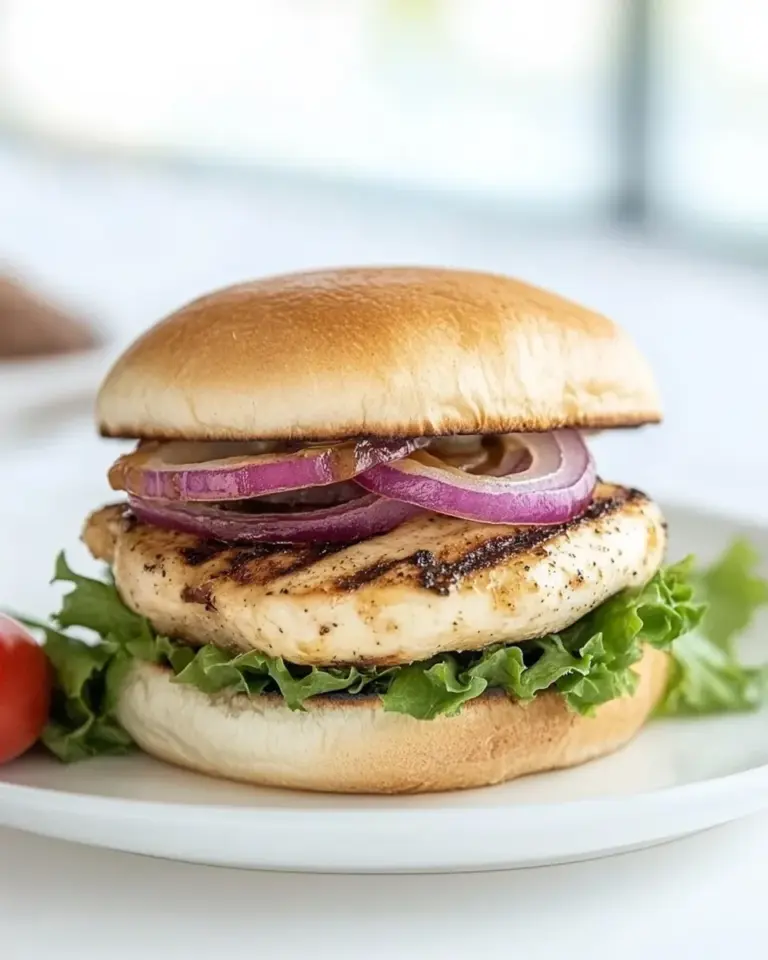 Homemade Caesar Grilled Chicken Burger photo
