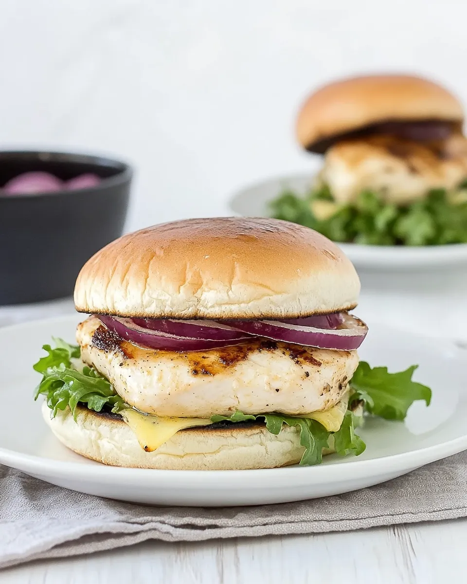Easy Caesar Grilled Chicken Burger recipe photo