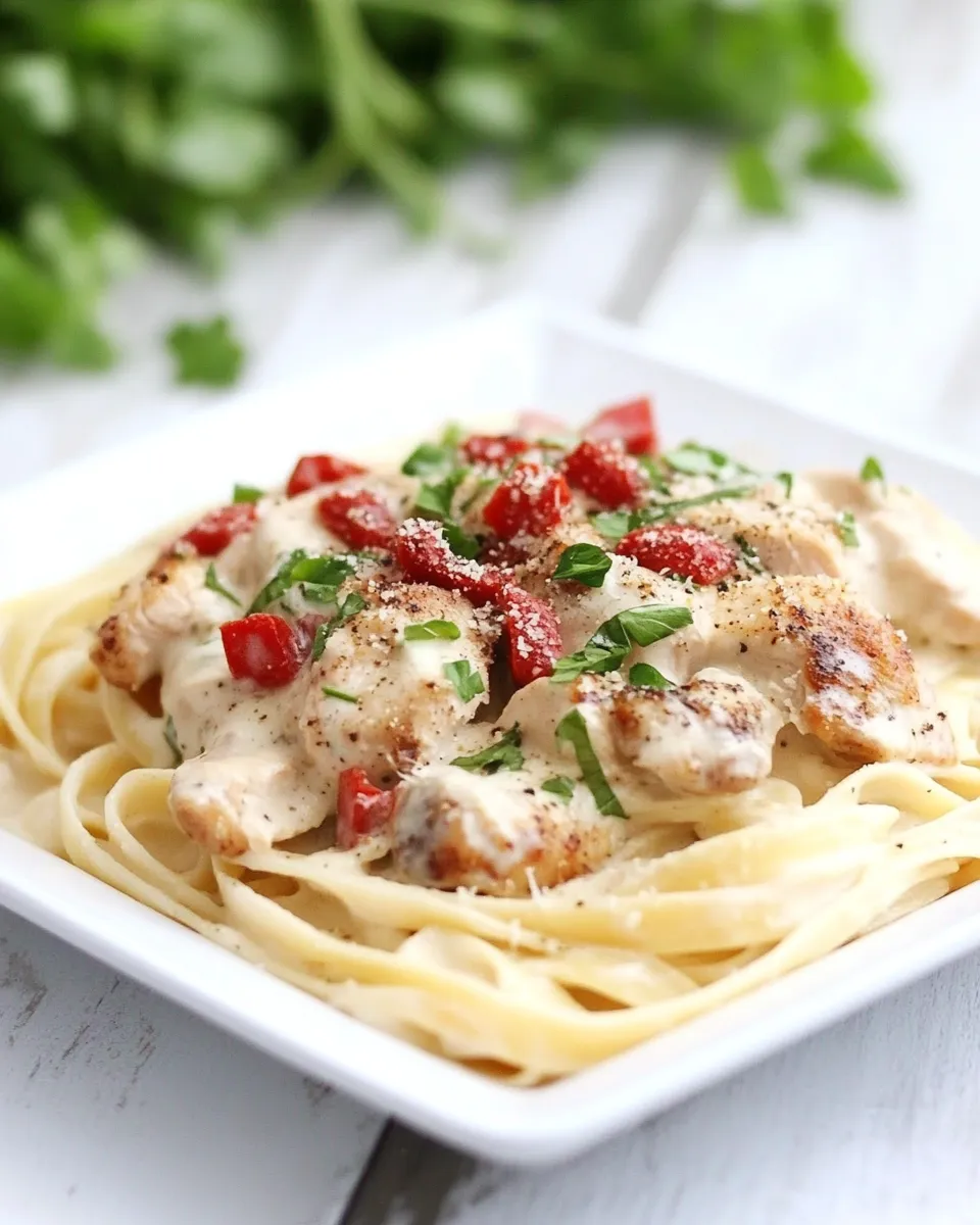classic Cajun Chicken Alfredo Recipe with Linguine Pasta image