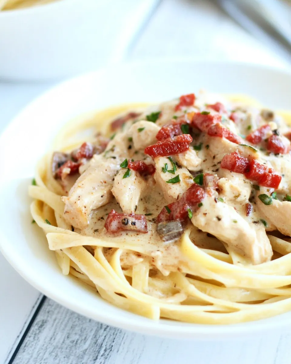 easy Cajun Chicken Alfredo Recipe with Linguine Pasta recipe image