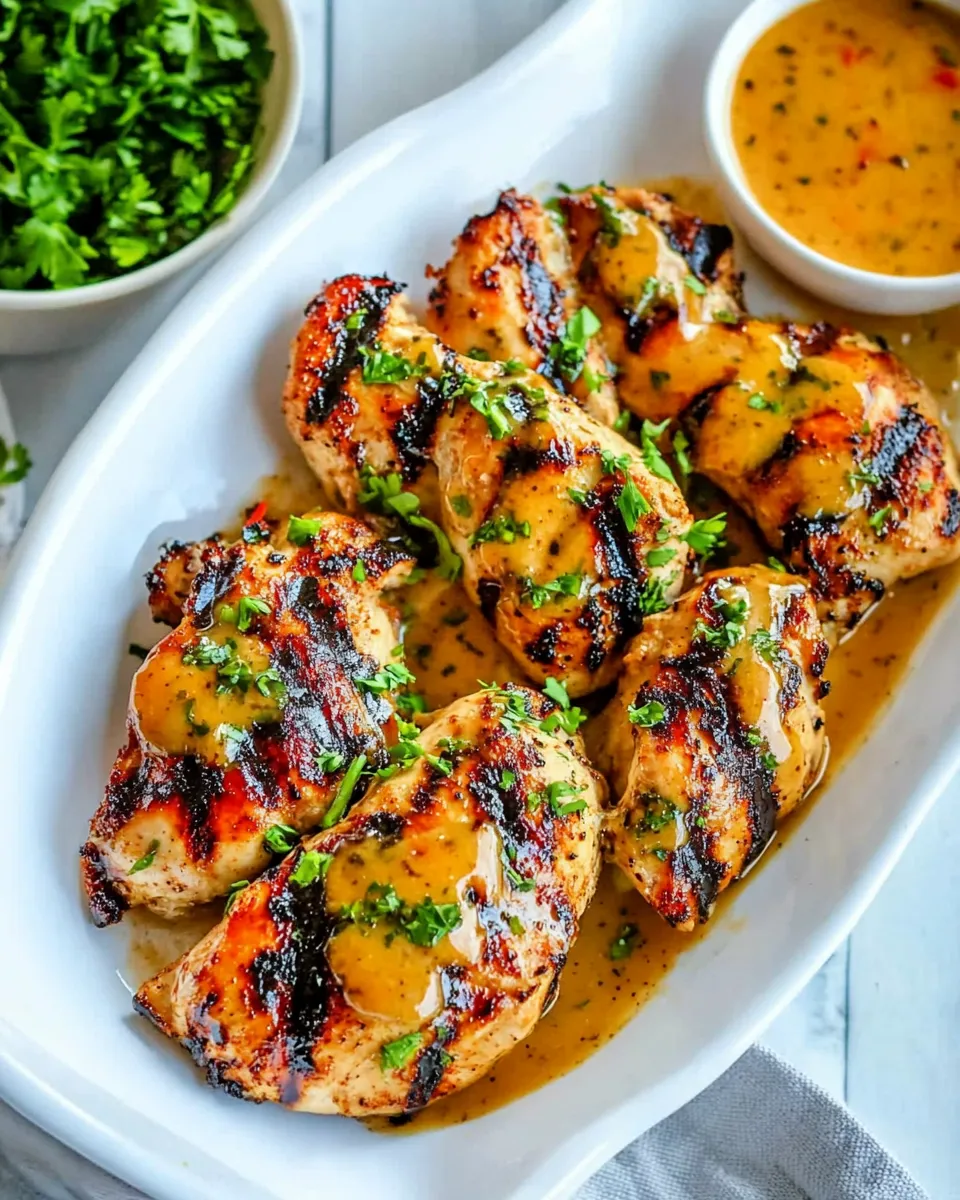 Delicious Cajun Honey Mustard Chicken (Grill or Stovetop) plate image
