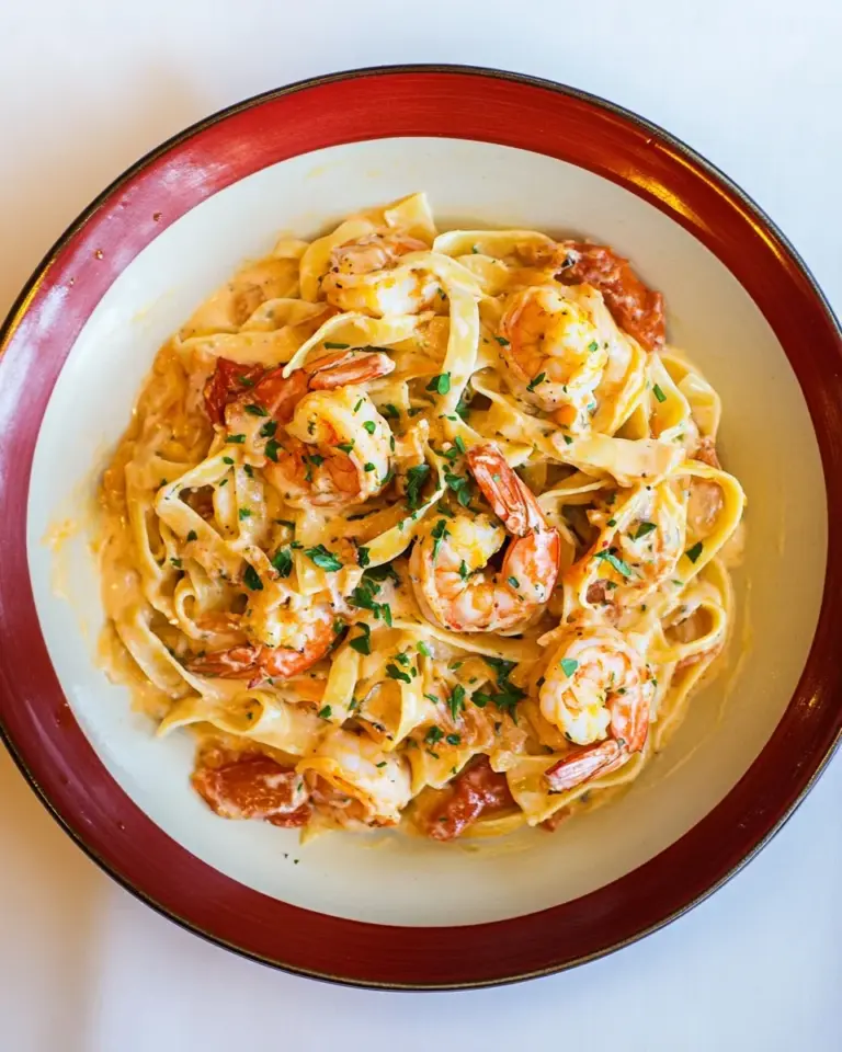 Homemade Cajun Shrimp Fettuccine Alfredo photo