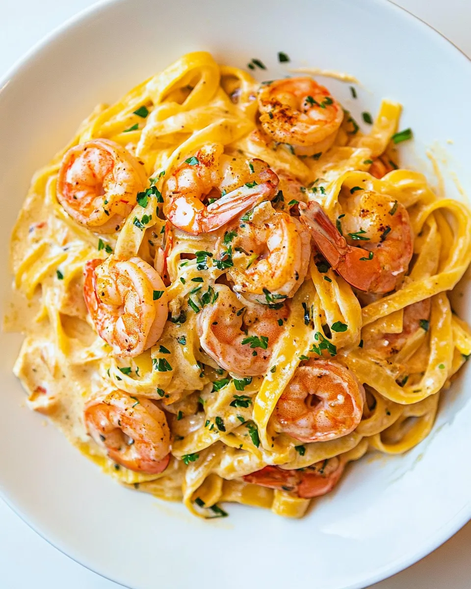 Classic Cajun Shrimp Fettuccine Alfredo image