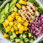 Delicious California Grilled Chicken Avocado and Mango Salad recipe photo