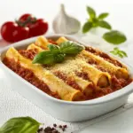 Homemade Cannelloni with Basil Tomato Sauce photo
