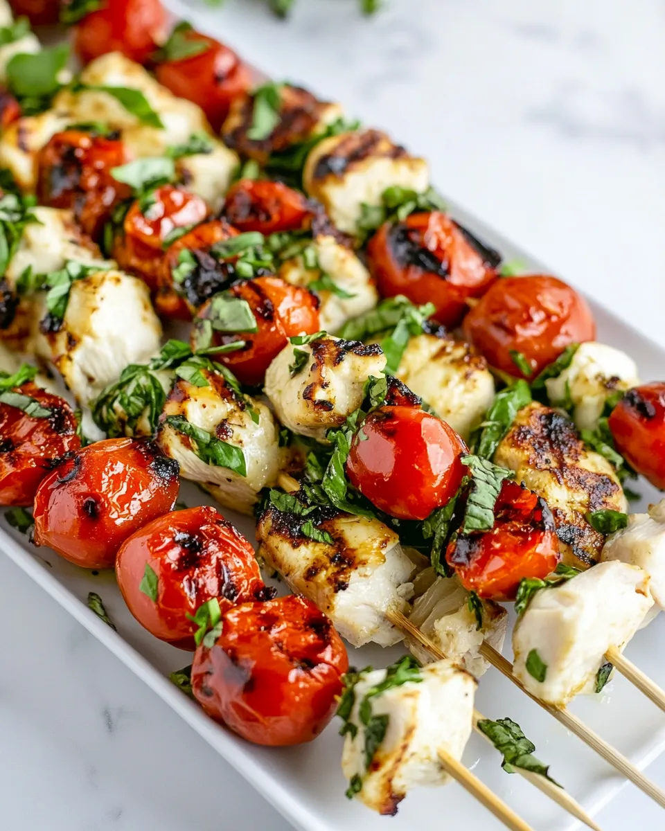 Homemade Caprese Chicken Kebabs recipe photo