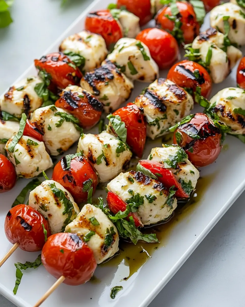Classic Caprese Chicken Kebabs dish photo