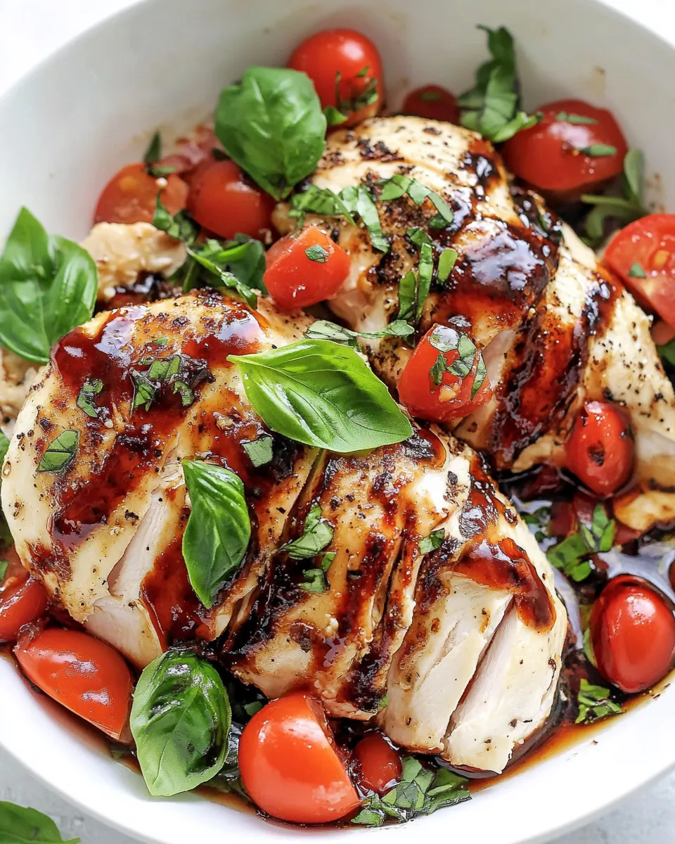 Easy Caprese Chicken Skillet food shot
