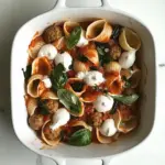 Homemade Caprese Shells with Mini Meatballs. photo