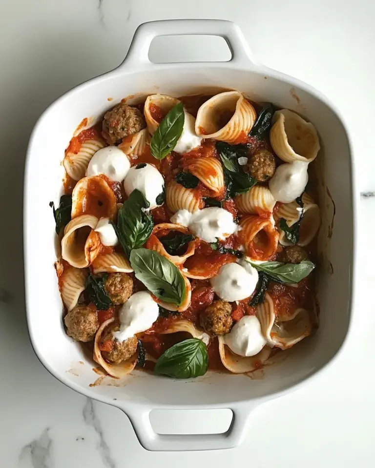 Homemade Caprese Shells with Mini Meatballs. photo