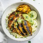 Homemade Caribbean Chicken Bowls With Grilled Plantains recipe photo