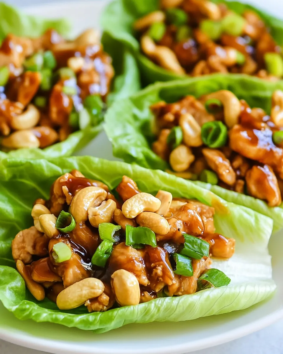 Classic Cashew Chicken Lettuce Wraps image