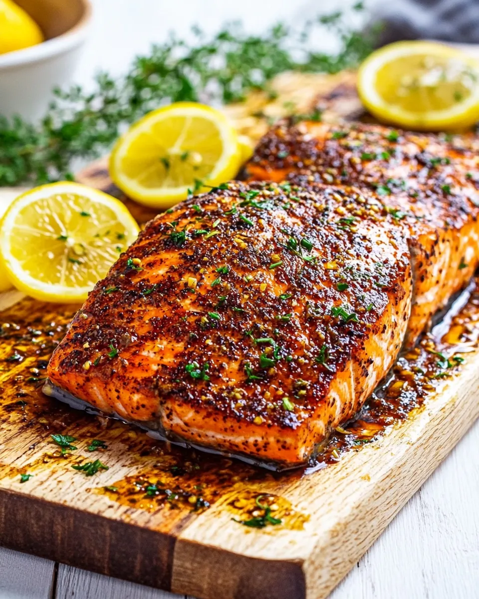 Delicious Cedar Planked Salmon plate image