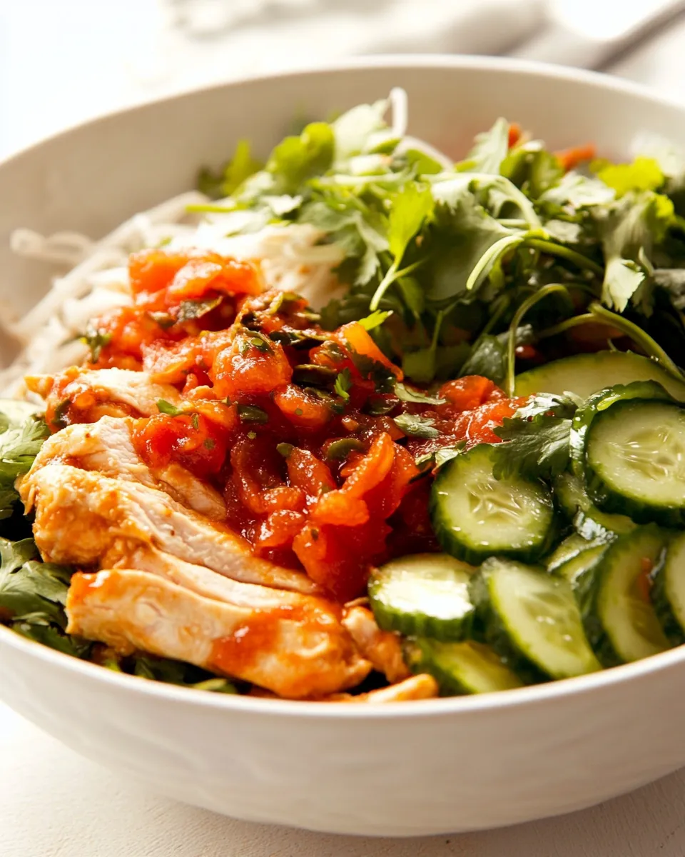 Homemade Charred Tomato Salsa Chicken Bowl Recipe photo