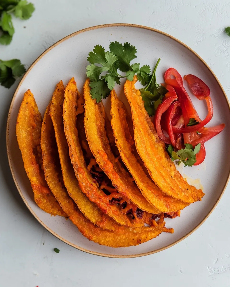 Delicious Cheese Taco Shells plate image