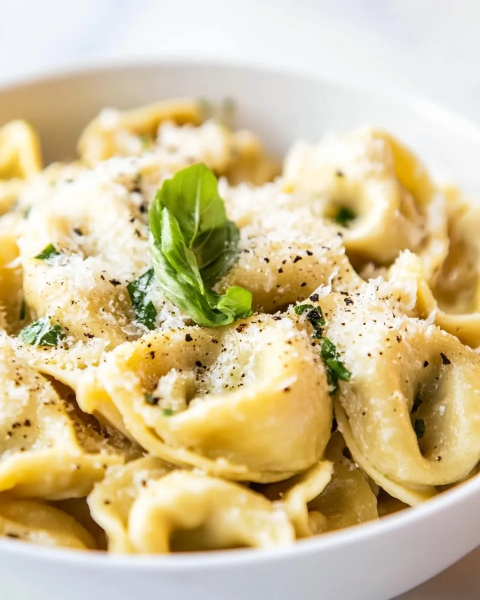 Homemade Cheese Tortellini in Garlic Butter Sauce photo