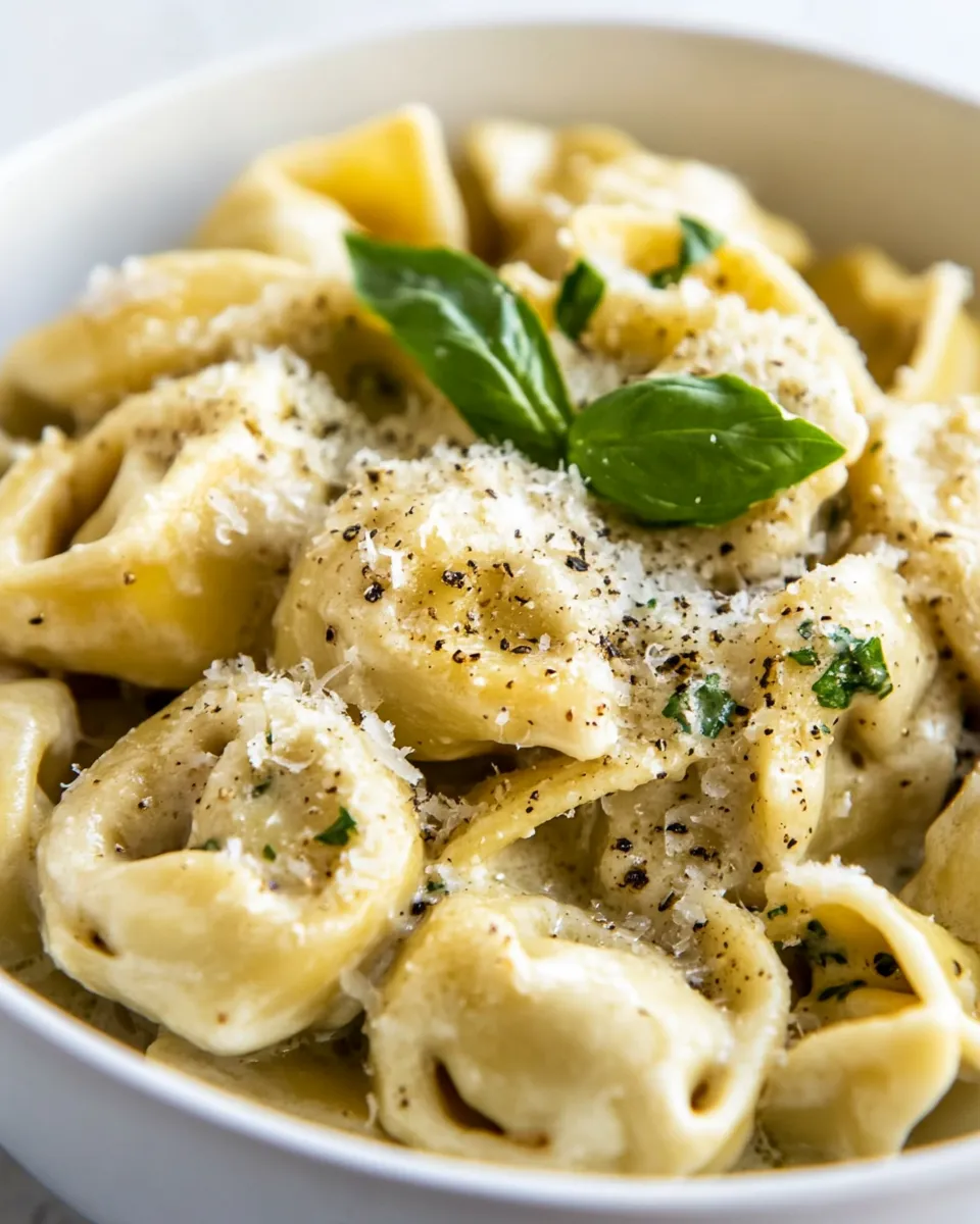 Classic Cheese Tortellini in Garlic Butter Sauce image