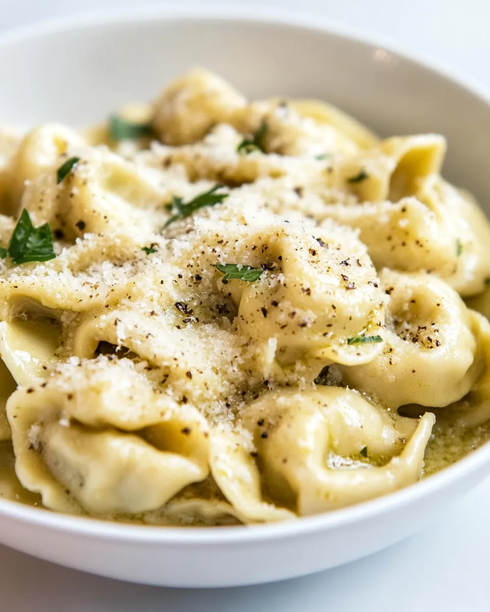 Easy Cheese Tortellini in Garlic Butter Sauce recipe photo