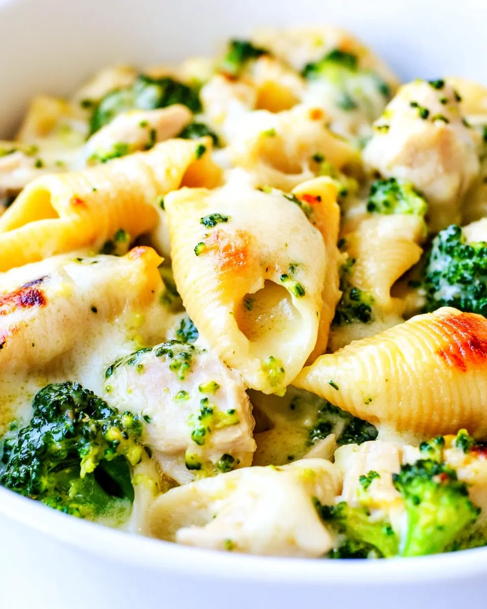 Delicious Cheesy Chicken Broccoli Shells dish photo