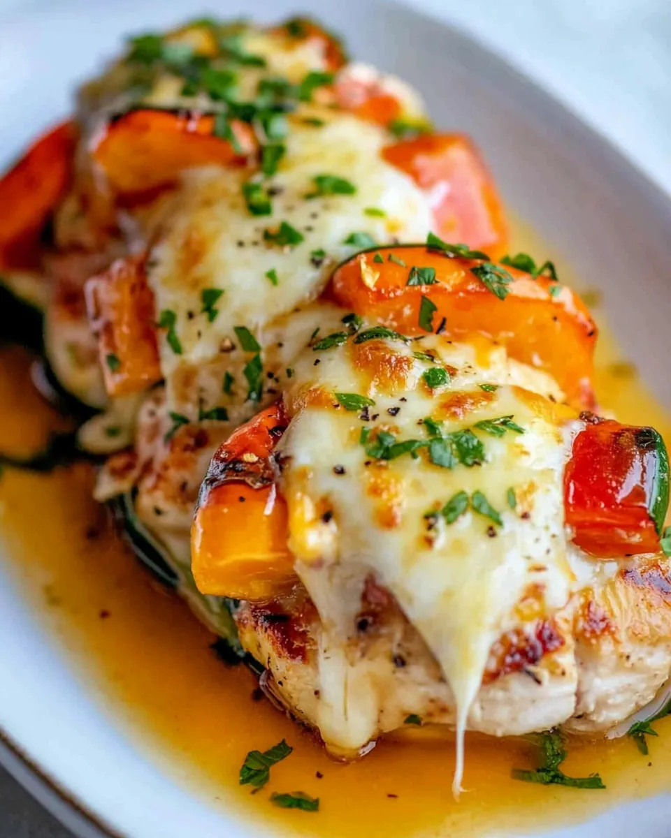 Delicious Cheesy Summer Squash Stuffed Chicken dish photo