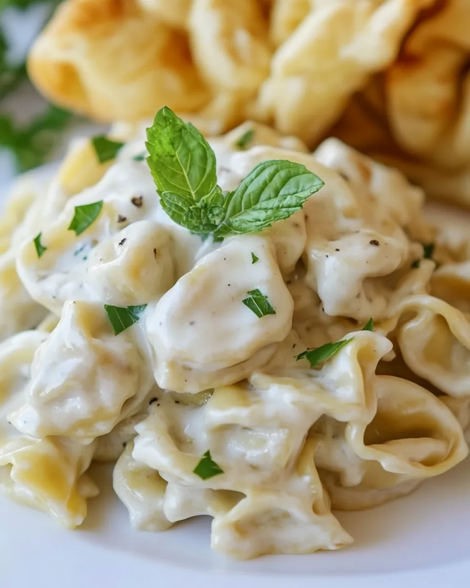 Delicious Cheesy Tortellini Pasta dish photo