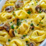 Homemade Cheesy Tortellini with Mushrooms photo