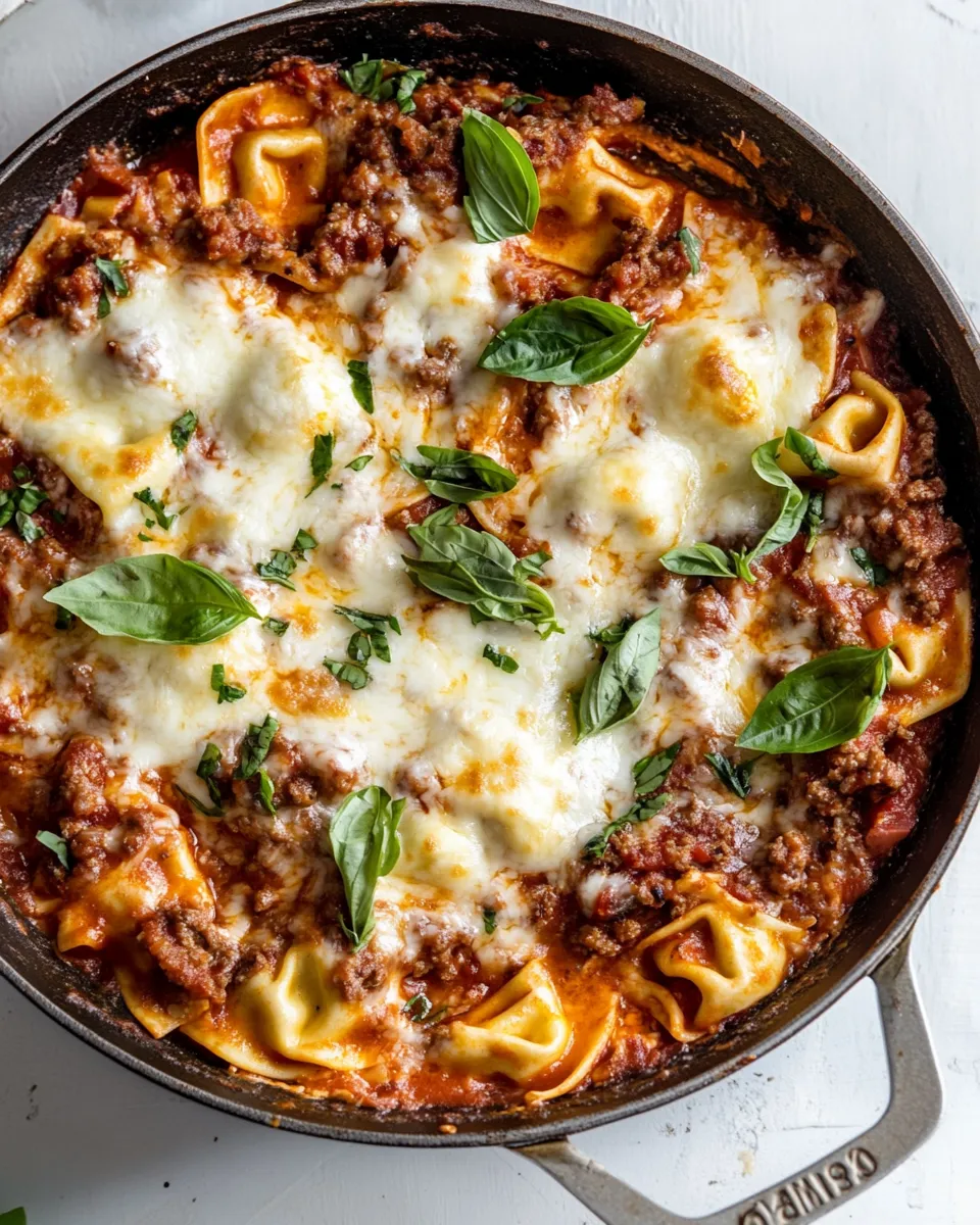 classic Cheesy Weeknight Tortellini Skillet. image
