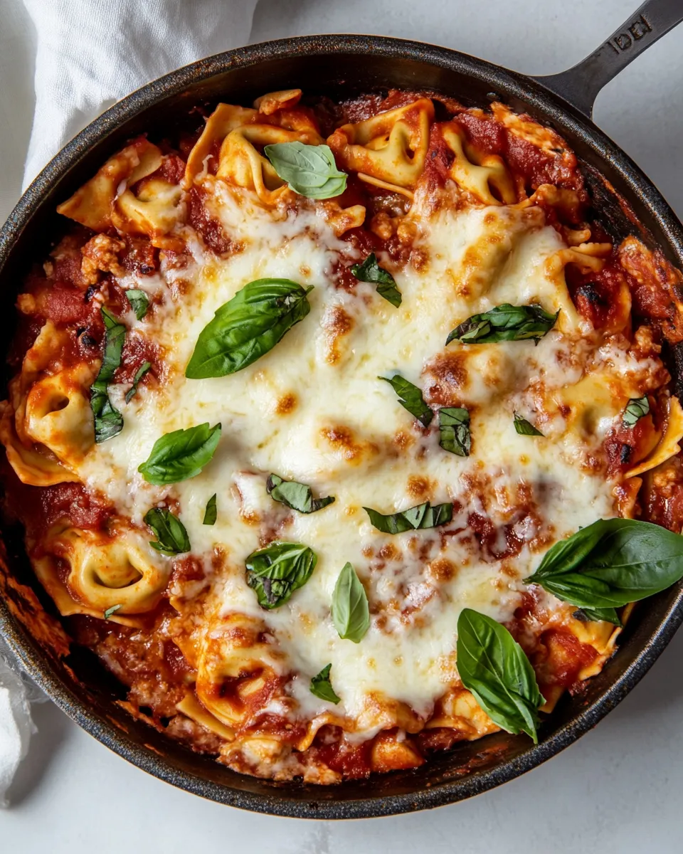 easy Cheesy Weeknight Tortellini Skillet. picture