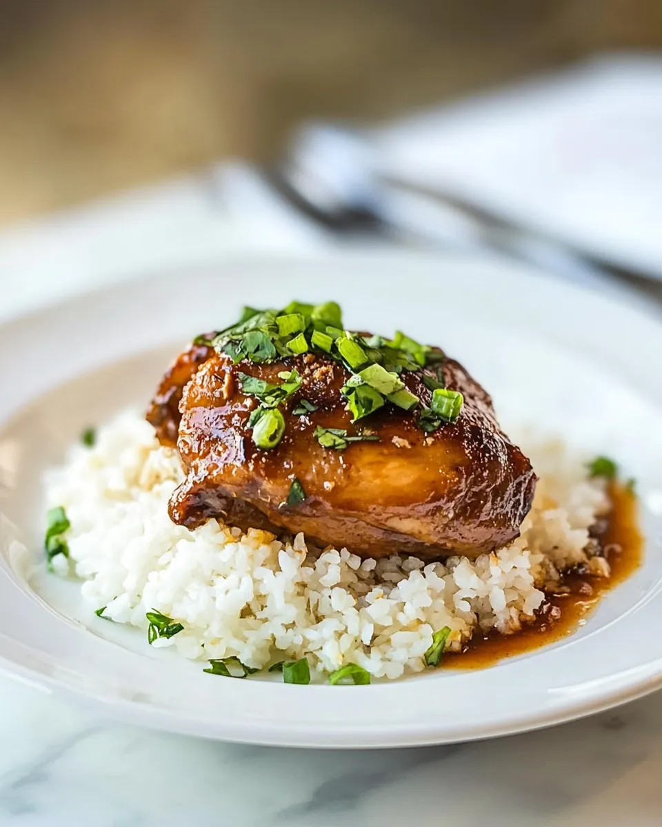 Delicious Chicken Adobo shot