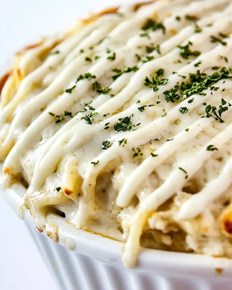 Homemade Chicken Alfredo Spaghetti Pie photo