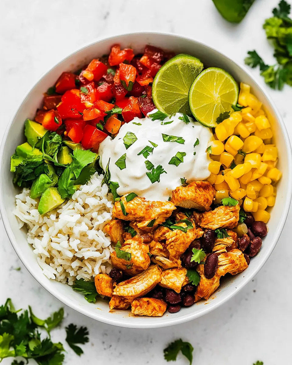 Classic Chicken Burrito Bowl with Copycat Chipotle Chicken dish photo