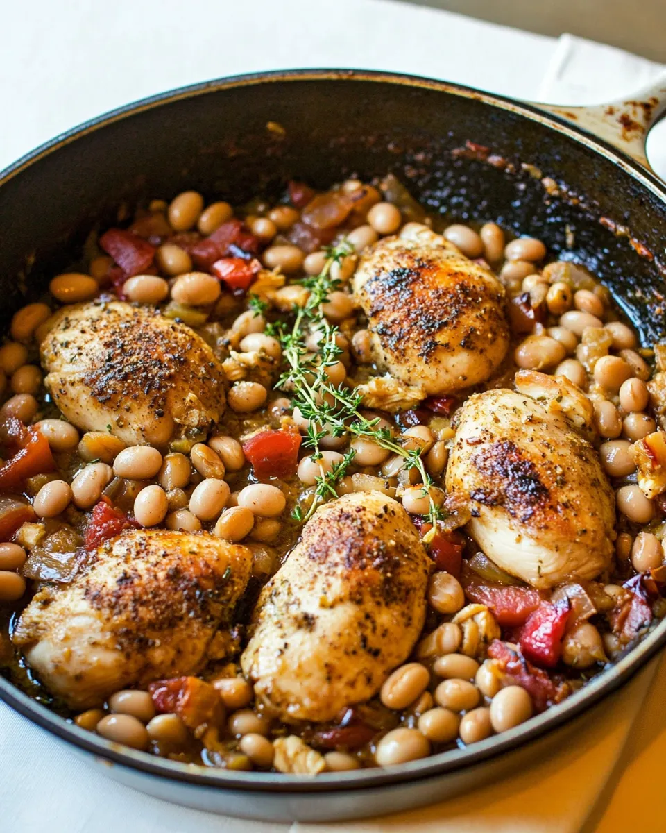 Easy Chicken Cannellini Bean Skillet recipe photo