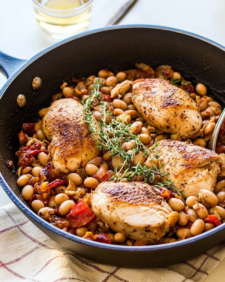 Delicious Chicken Cannellini Bean Skillet dish photo