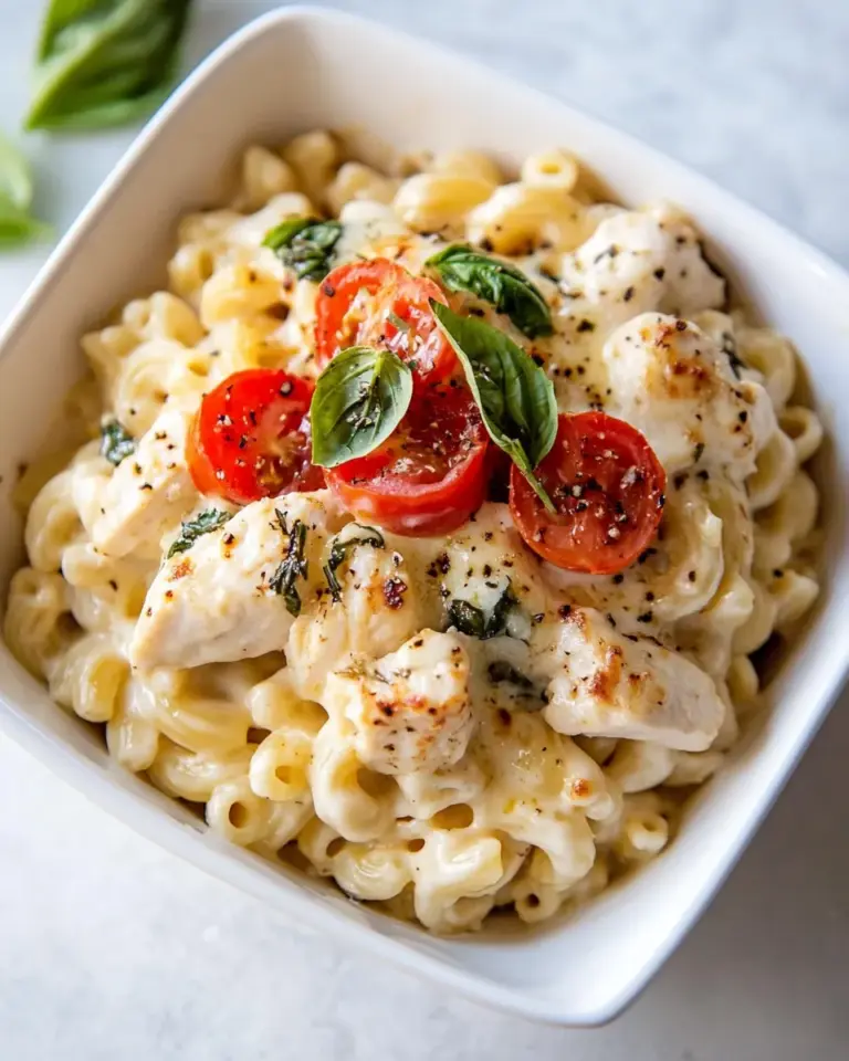 Homemade Chicken Caprese Macaroni and Cheese photo