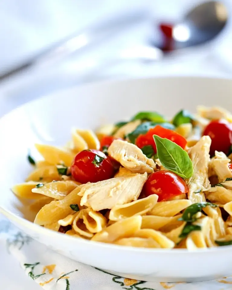 Homemade Chicken Caprese Pasta Salad Recipe photo