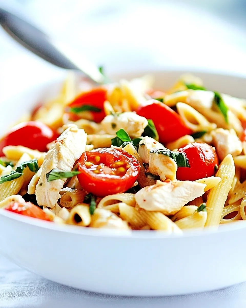 Easy Chicken Caprese Pasta Salad Recipe recipe photo