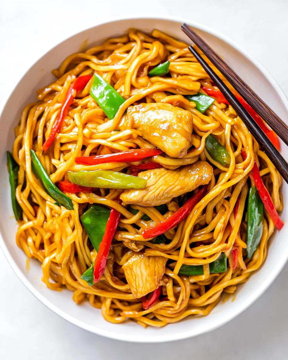 delicious Chicken Chow Mein Recipe shot