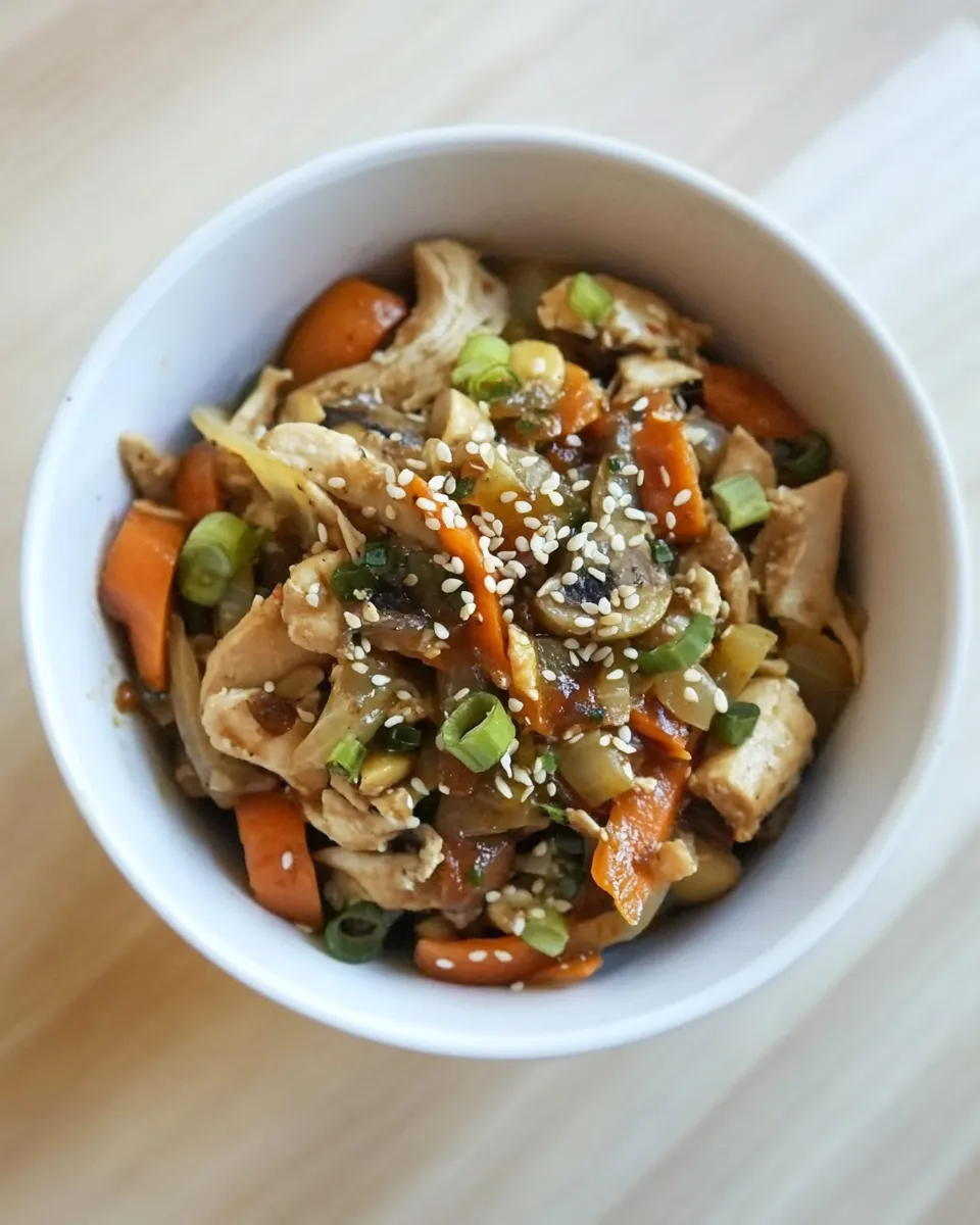 easy Chicken Egg Roll in a Bowl (Paleo, Whole30) recipe image